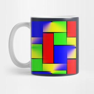 Colorful rectangles: red, blue, green and yellow Mug